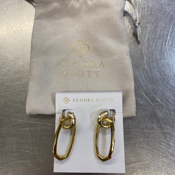 Kendra Scott, gold silver earrings NWT - Picture 2 of 6